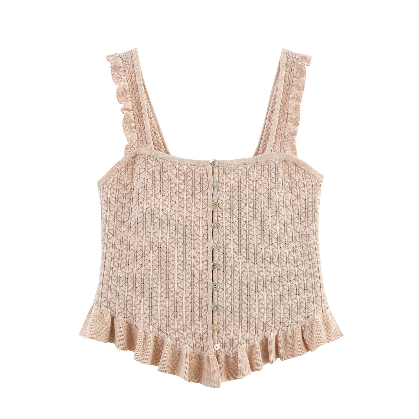 Square Neck Knitted Cami Top