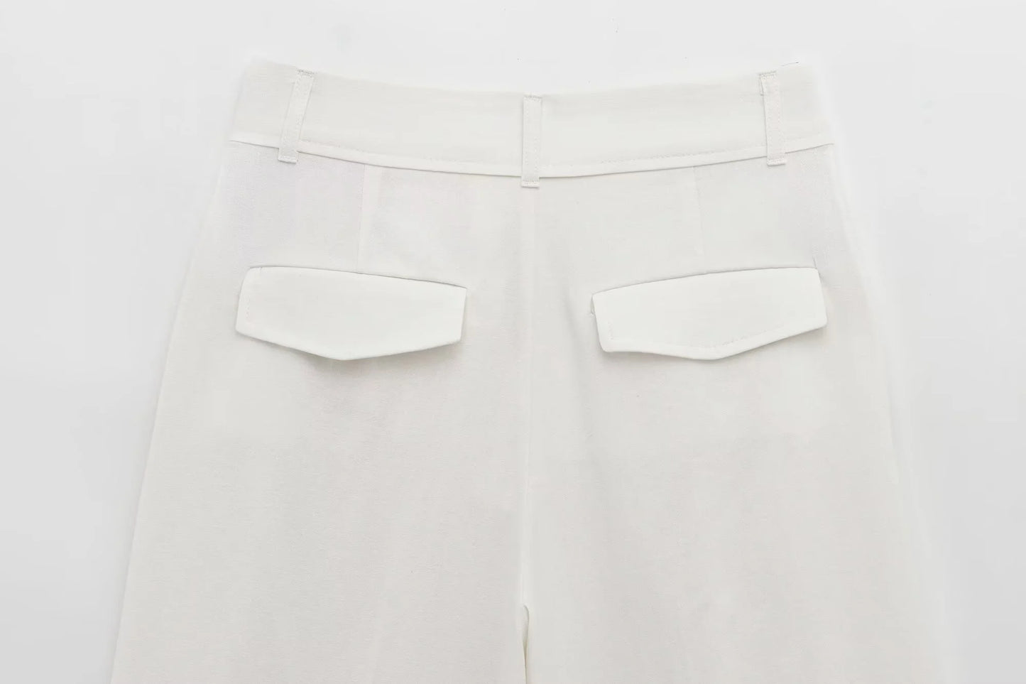 Women's Summer Pleated Strapless Top with Wide Leg Pants Set