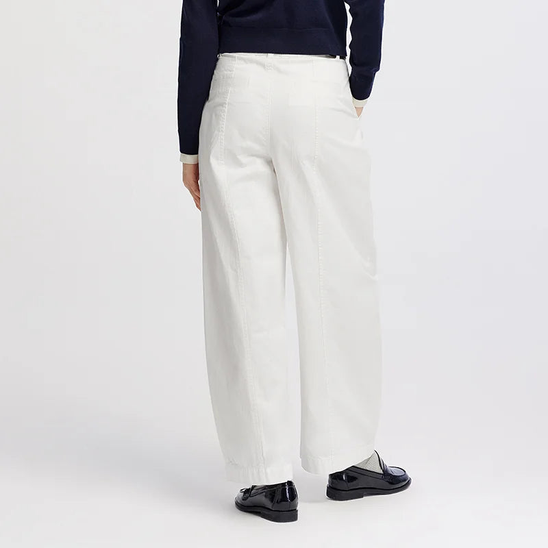 Women's Distressed Loose Trousers - Brushed Split Curved Hem Casual Autumn Pants