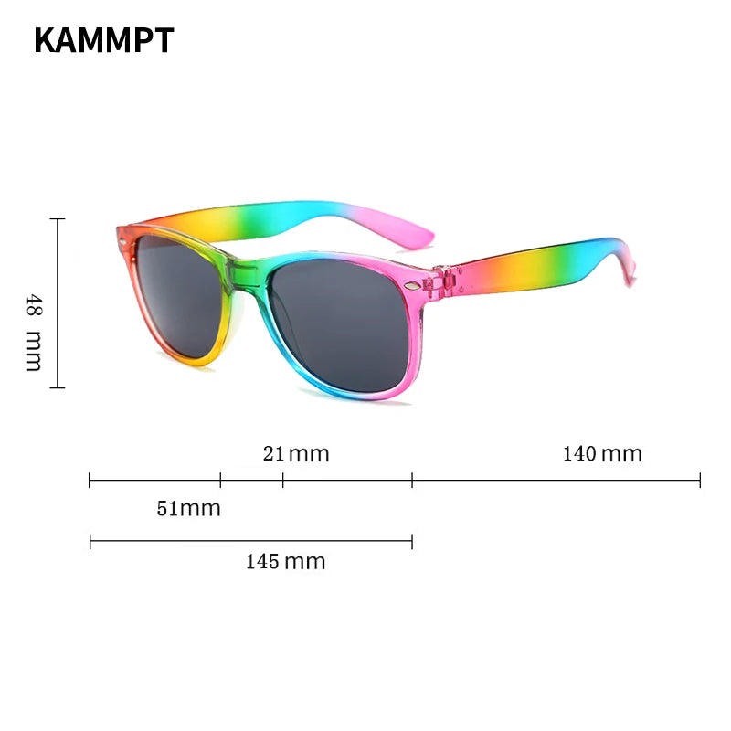 Rainbow Sunglasses Set - 12 Pairs Retro Square Fashion Decoration Eyewear Collection