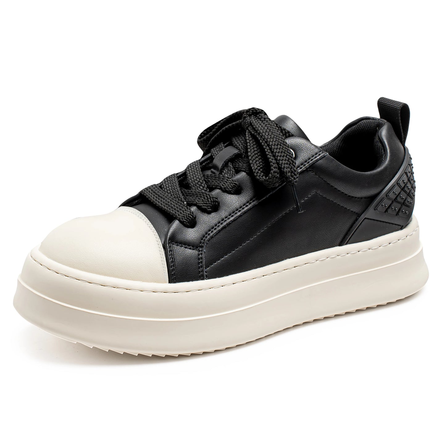 Men's Casual Leather Skateboard Vulcanized Tennis Sports Shoes Sneakers