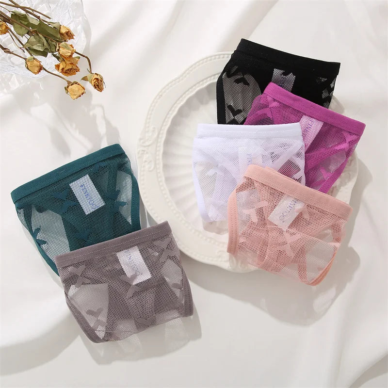 3-Piece Lace Thong Set - Low Waist Bikini G-String Underwear