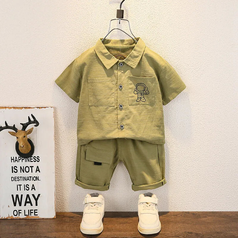 Boy's Short shirt and Shorts 2Pcs Set 0-5 Years Old