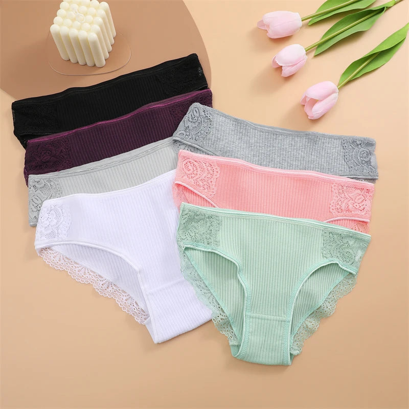 Women's Cotton Underwear Breathable Low-Rise Briefs