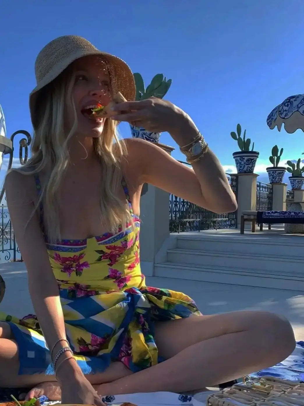 Underwire Push-Up Swimsuit with Skirt - High Leg Bathing Suit