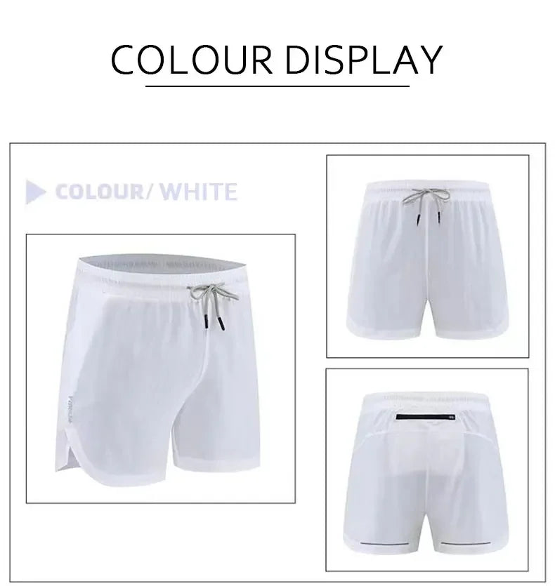 Men's Single Deck Beach Sweat Shorts with Zipped Back Pocket Running Training  Marathon Athletic Breathable Shorts