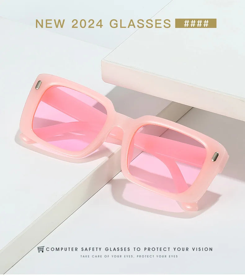 Women's Retro Square Anti UV 400 Sunglasses