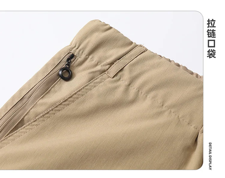 Men's Casual Trousers Slim Fit Ankle-Length Elastic Stretch Pants