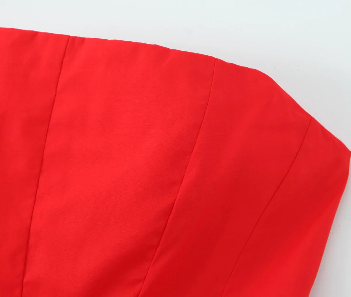 Pleated Hem Red Strapless Mini Dress - Elegant Party & Birthday Dress