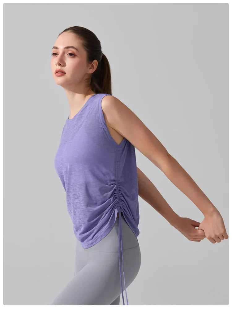 Women's Summer Gym T-Shirt - Breathable Quick Dry Fitness Tank Top