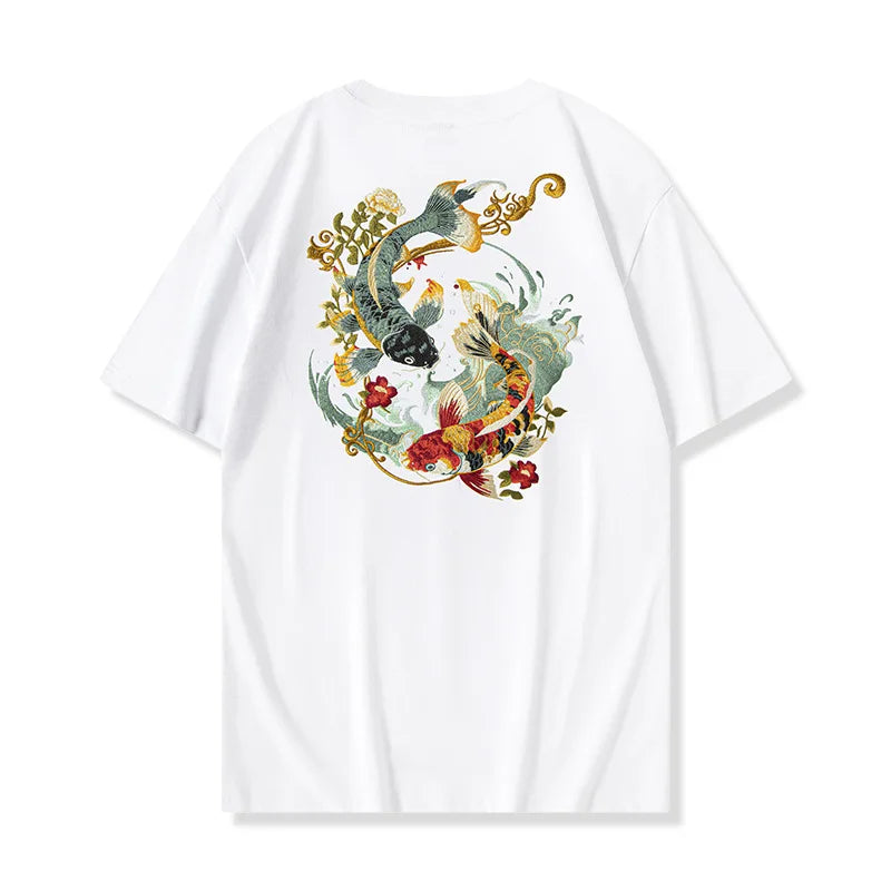 Koi Embroidered T-Shirt