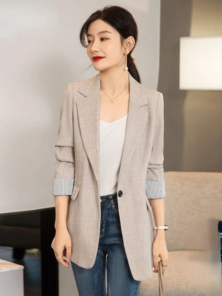 Women's Long Sleeve Spring Casual Blazer