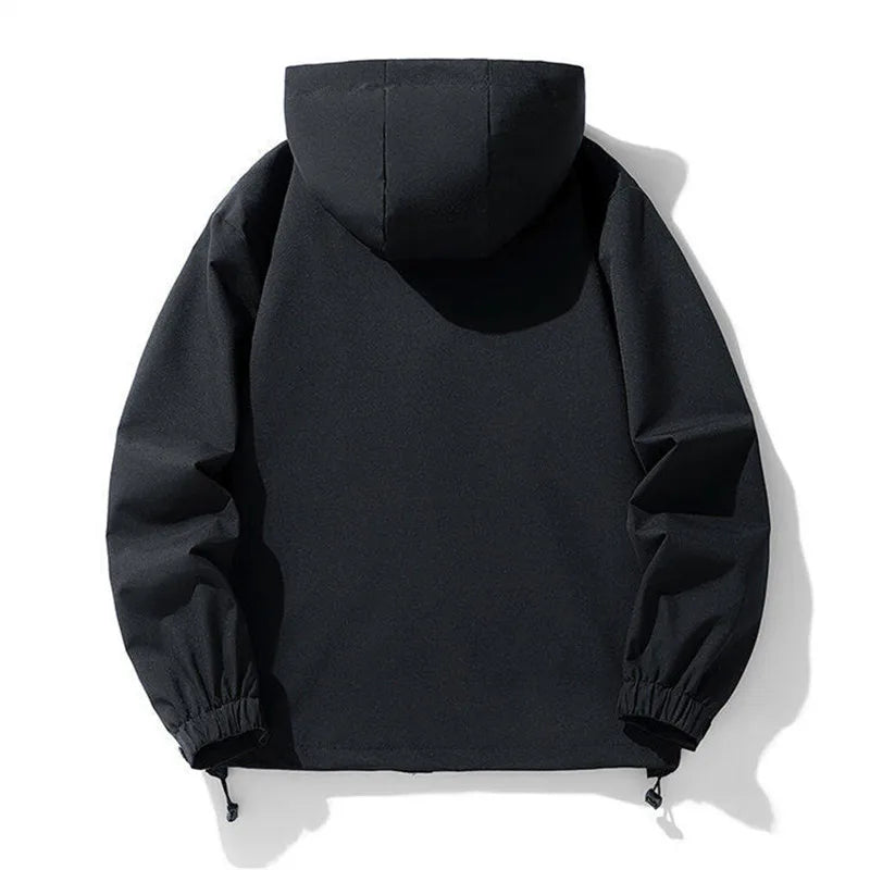 Men's Cargo Hooded Windproof Jacket - Outdoor Casual Loose Outerwear