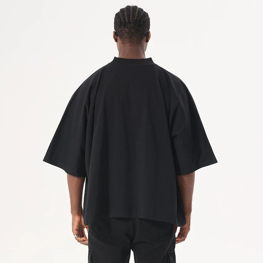 Men's Short Sleeve Heavy Cotton Half Sleeve Summer Crew Neck T-Shirt