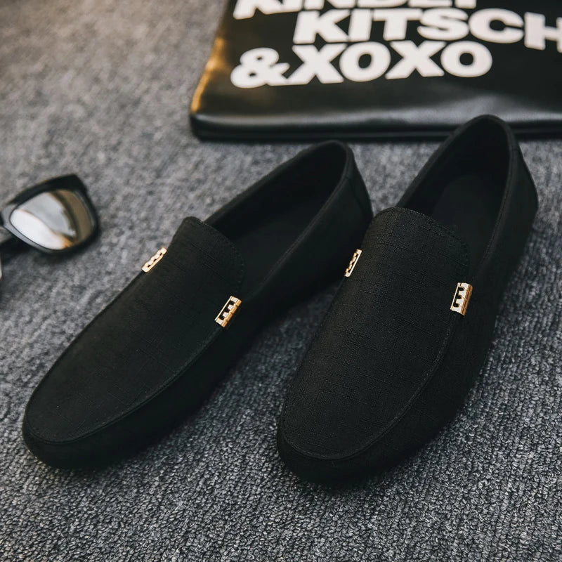 Men's Casual Loafers Comfortable Slip-on Flat Shoes