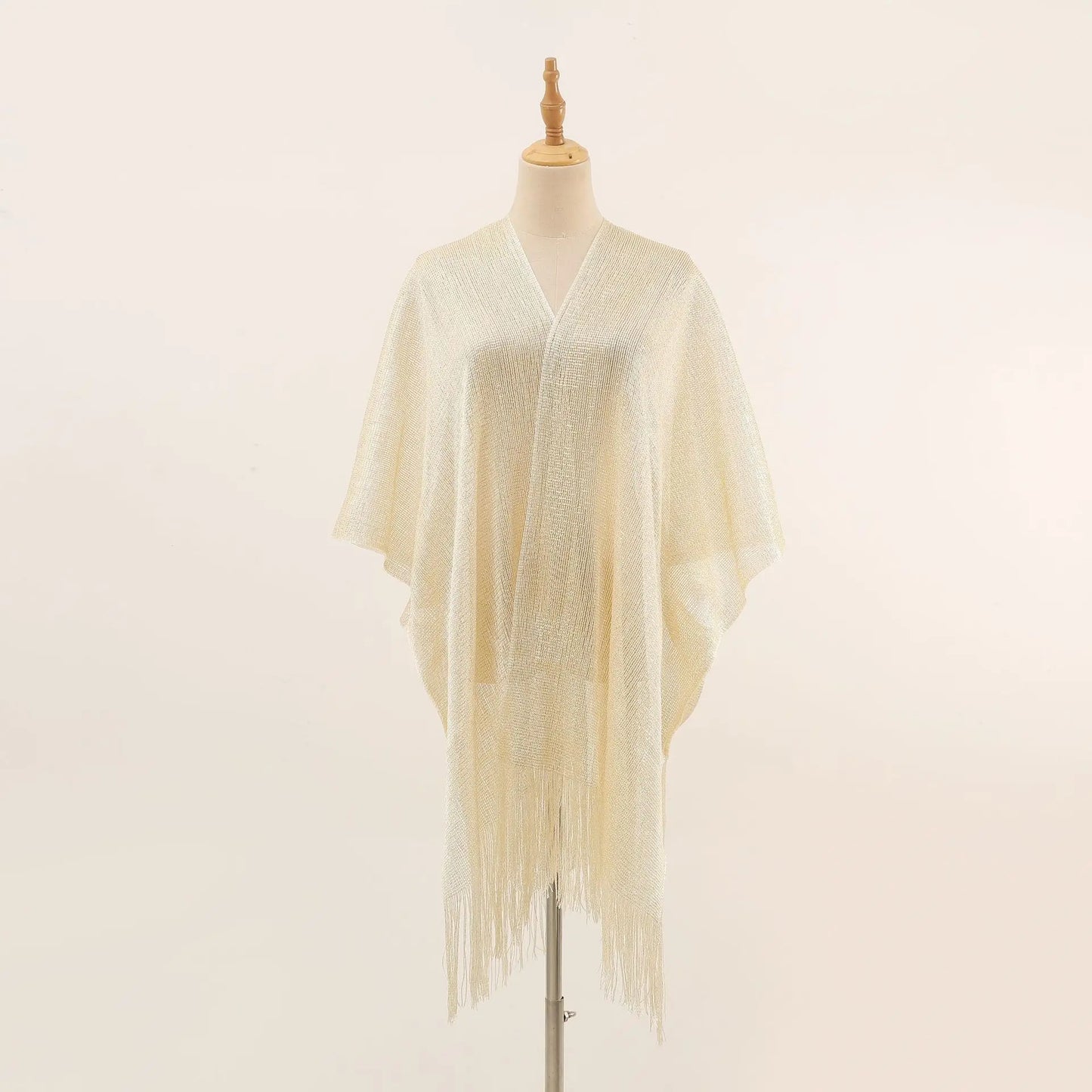 Women Swimsuit Cover Ups Shawl-Collar Caftans Beach Tunic Dress Robe Solid Tassel Pareo Beach Cover-ups