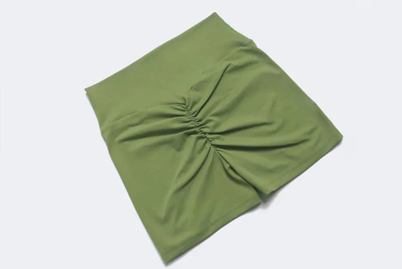 High Waist Gym Shorts 2-Pack - Seamless Nylon Cycling & Yoga Shorts