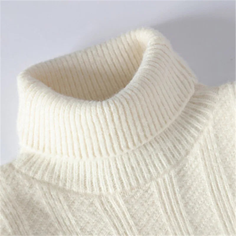 Men's Turtleneck Knitted Pullovers Pullover Sweater