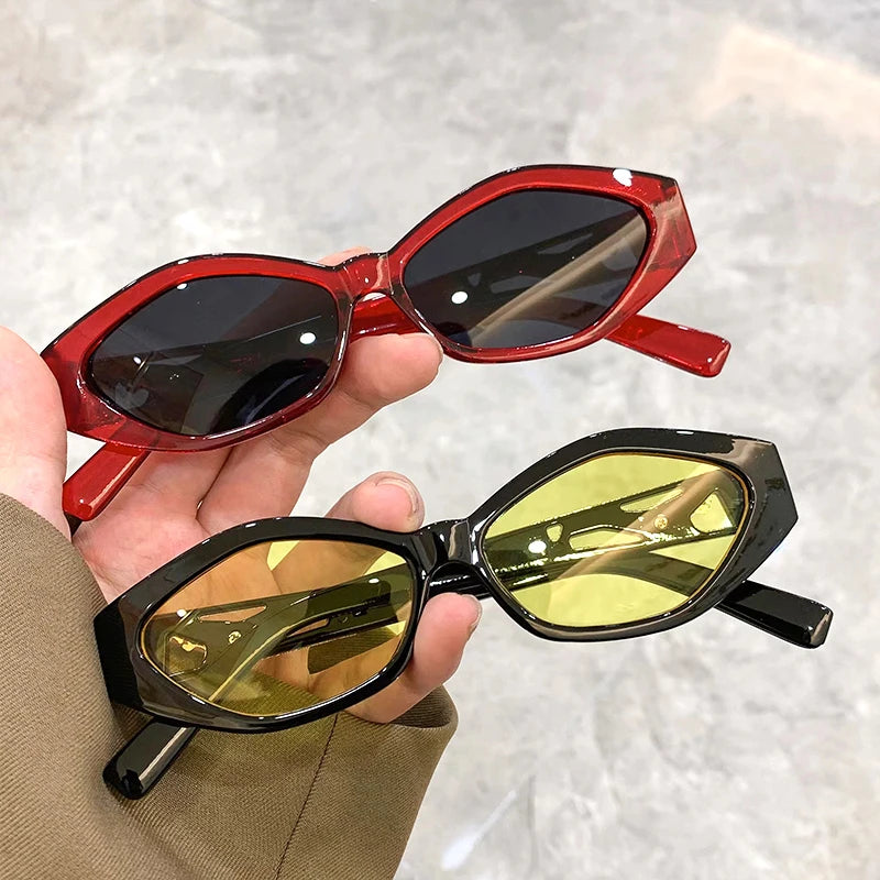 Unisex Small Oval Frame Sunglasses UV400