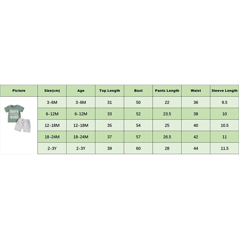 0-3Y Infant Baby Boys Summer Clothes Sets Short Sleeve O Neck Letter Print Tops and Solid Color Shorts Sets