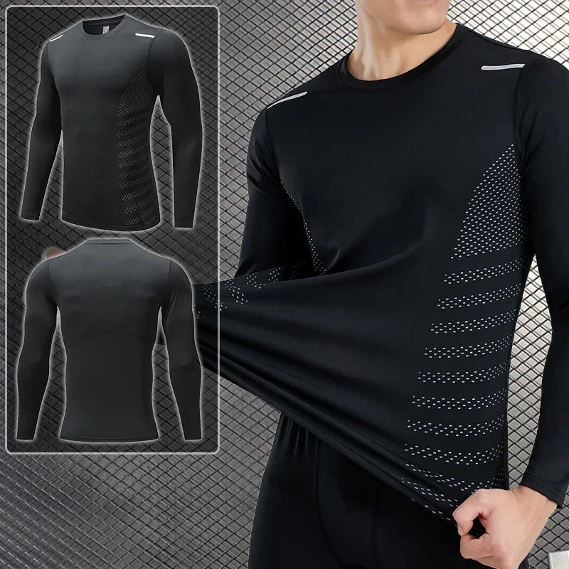 Men's Compression Running T-Shirt | Dry Fit Gym Rashguard Top