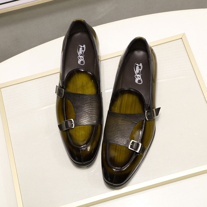 Men's Patent Leather Loafers Slip-On Shoes