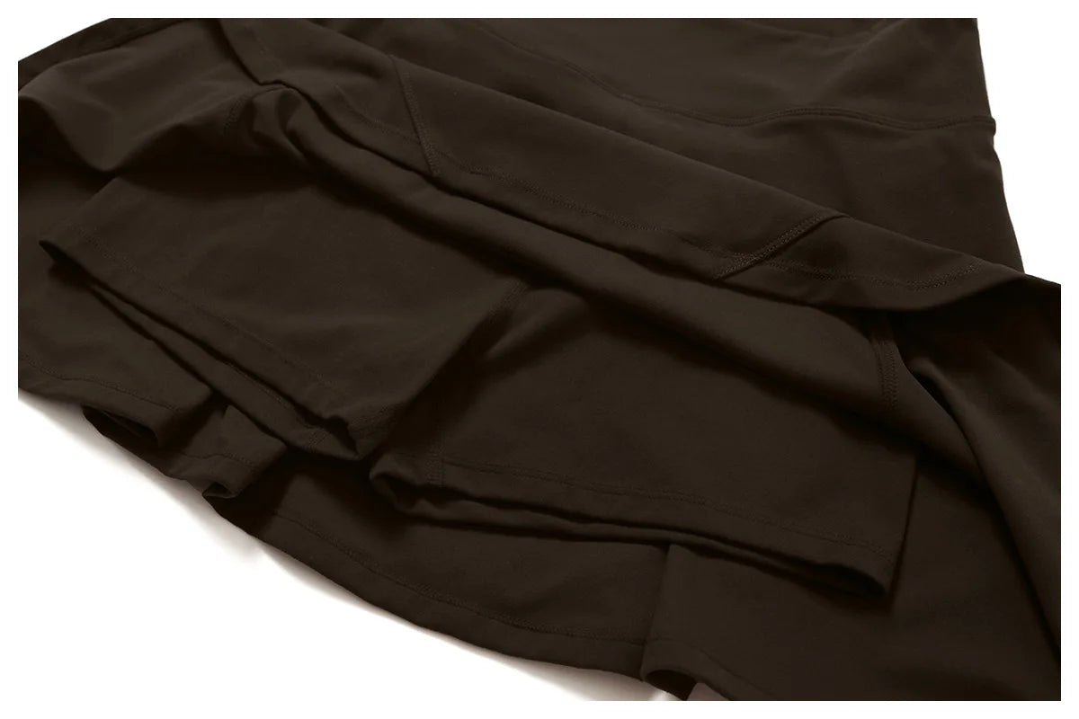 High Waist Sports Skirt - Quick Dry Yoga Skirt with Lined Shorts