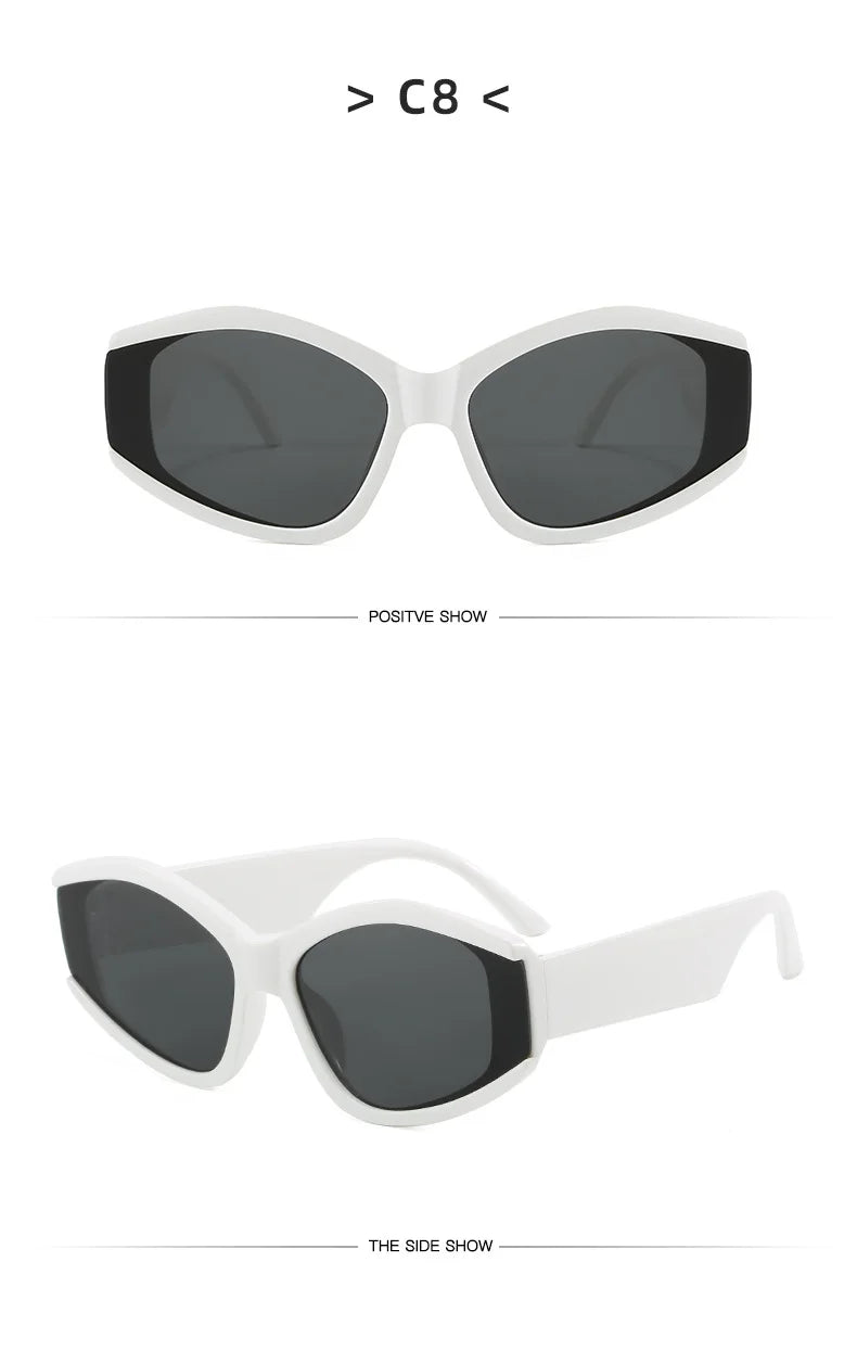 Fashion Large Frame Sunglasses - Colorful UV400 Protection for Women & Men