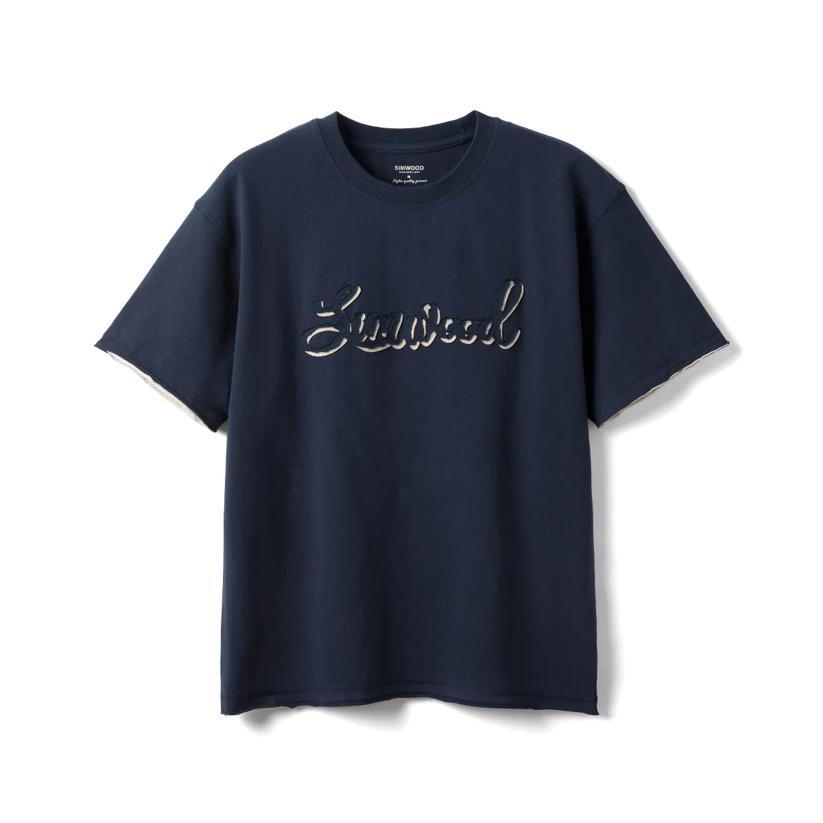 Men's Short Length Super Loose Cotton T-Shirt with Letter Print