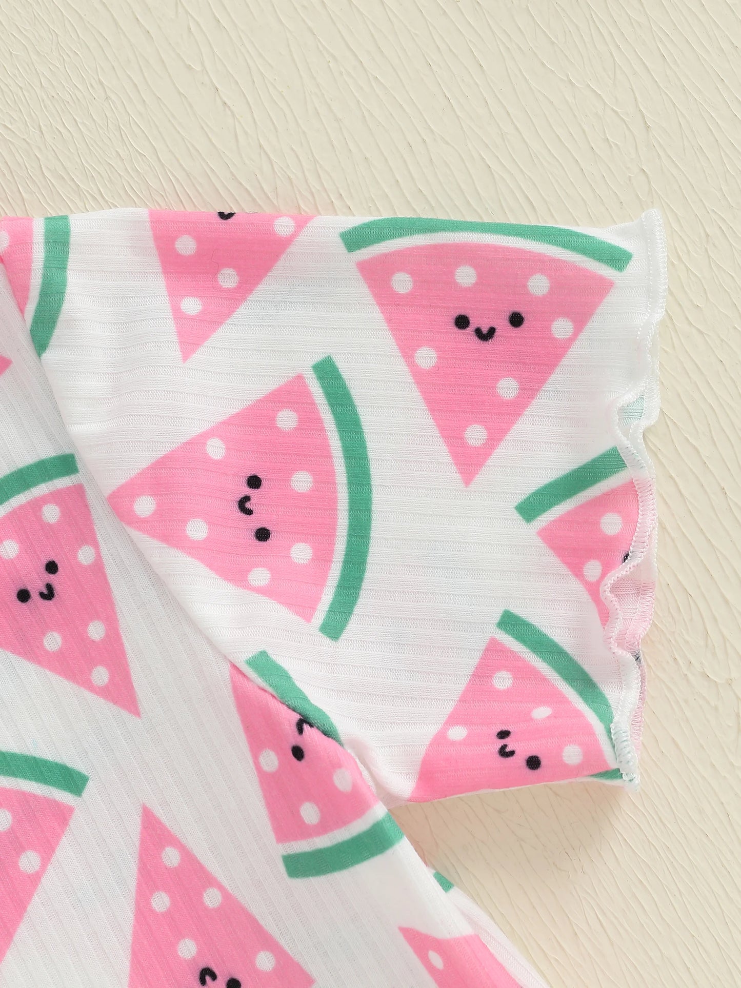 0-4Y Kids Girls Summer Clothes Sets Short Sleeve Watermelon Print T Shirts and Shorts Set