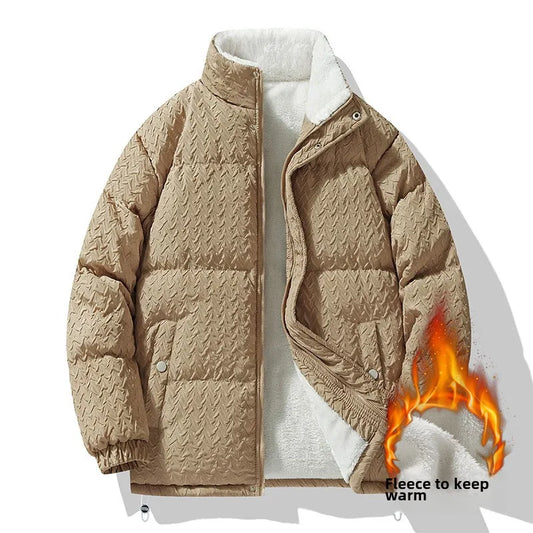 Men's Thickened Padded Jacket | Stand Collar | Pocket Detail | Zip-Up | 4 Colours | M–4XL