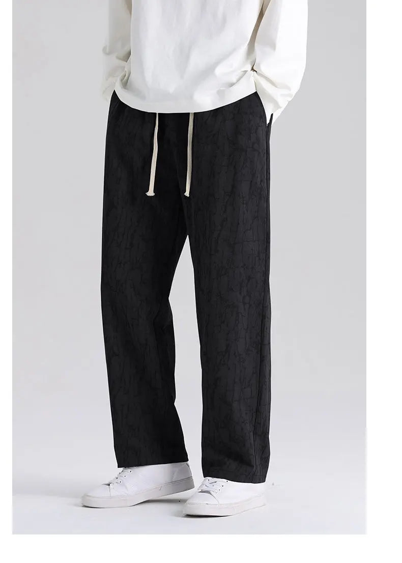 Men's Cotton Linen Harem Pants Straight Trousers