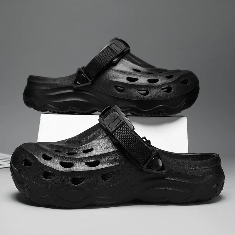 Men's Summer Slippers Platform Sandals Clogs Waterproof Beach Slippers Flip Flops Casual Slides