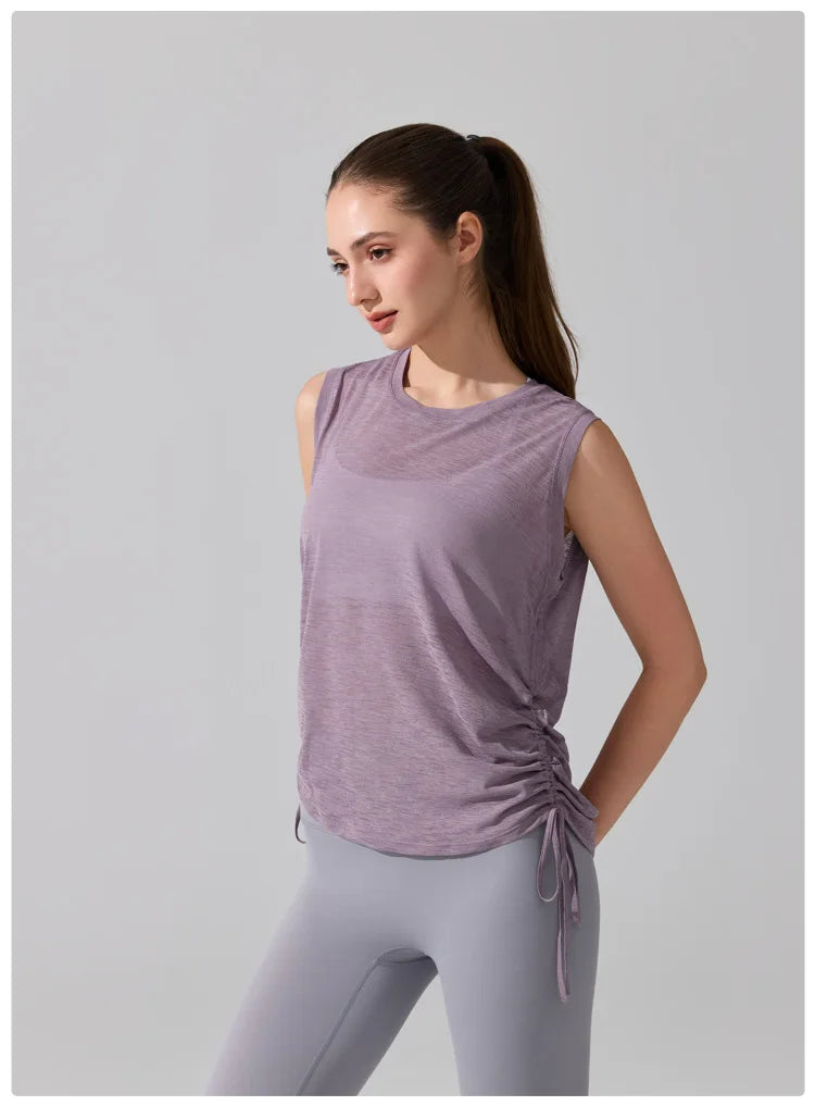 Women's Summer Gym T-Shirt - Breathable Quick Dry Fitness Tank Top