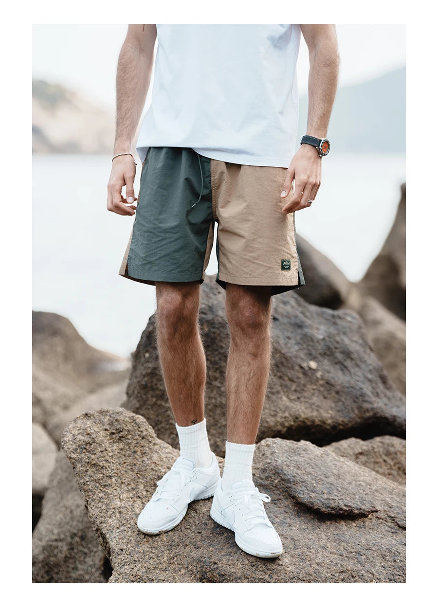 Men's  Thin Contrast Colour Shorts