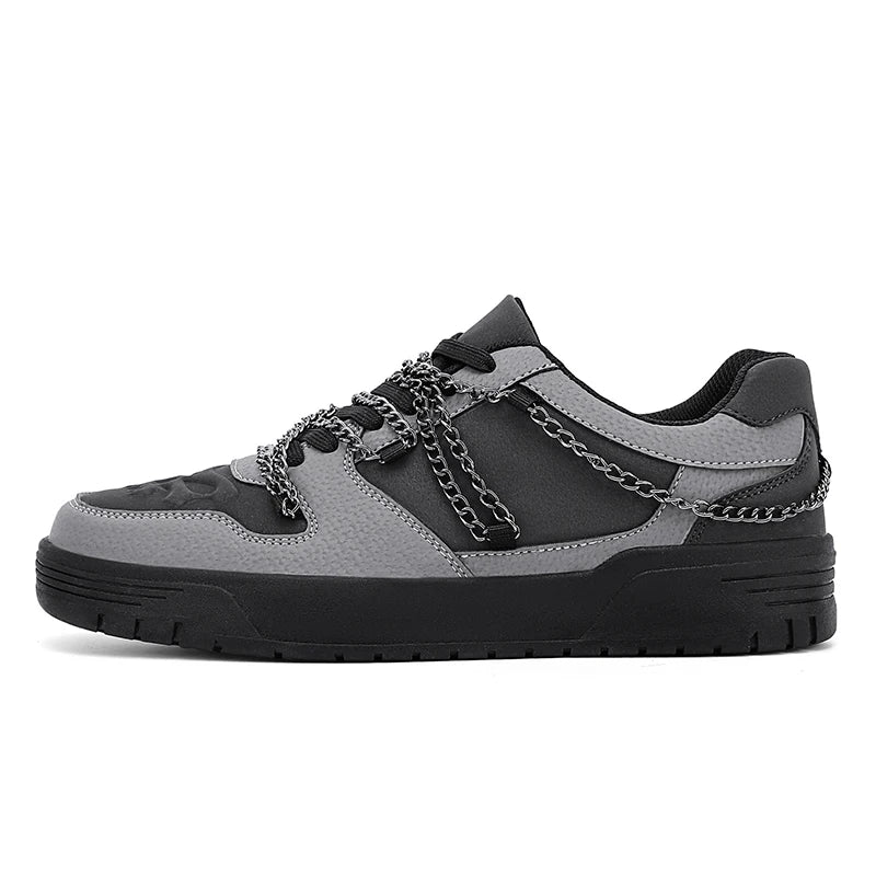 Men's Metal Chains Skateboard Sneakers