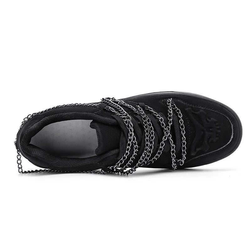 Men's Metal Chains Skateboard Sneakers
