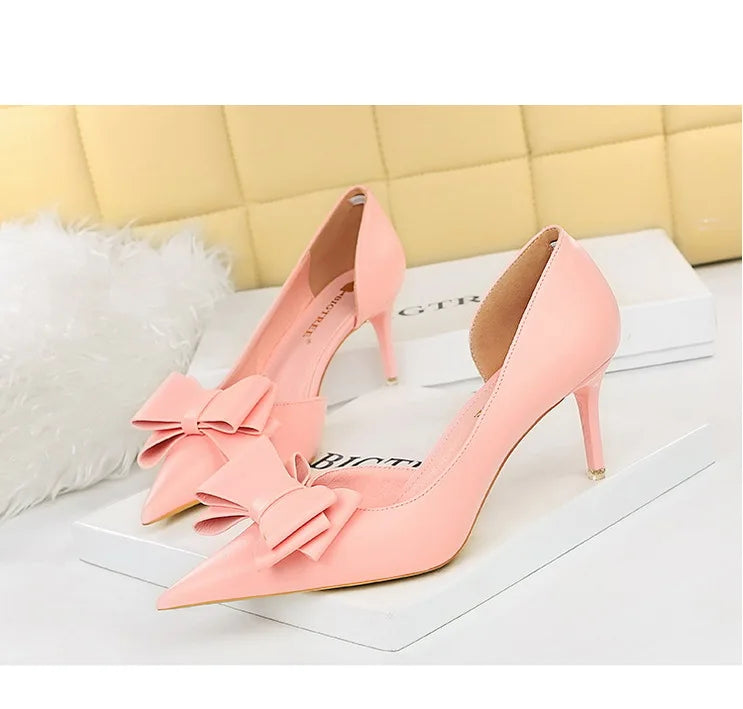 Bowknot Stiletto Heel Pumps