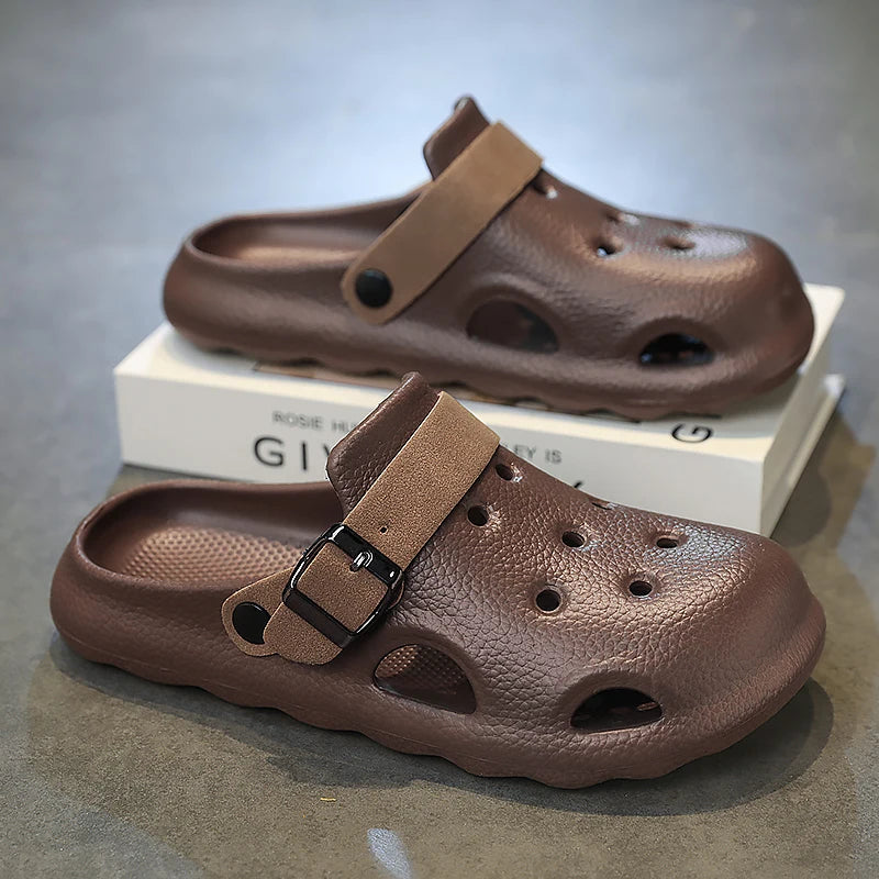 Men's Summer Adjustable Slides  Clogs Quick Dry Beach Sandals Comfortable Slippers