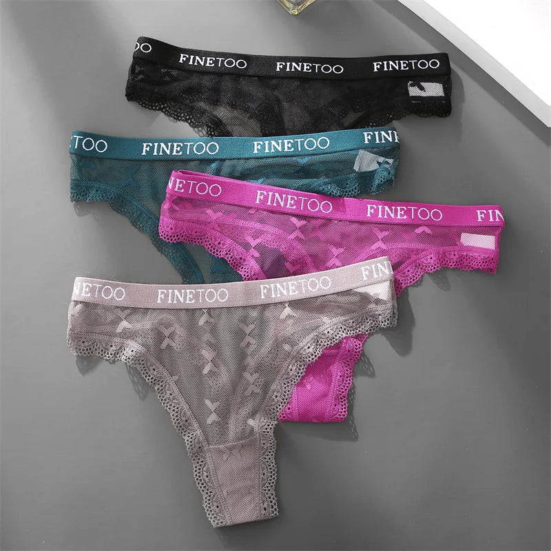 Women's Lace Thong Lingerie 3-Pack