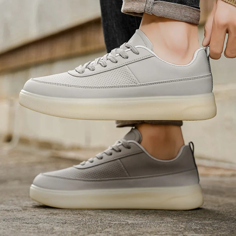 Men's Platform Casual Sneakers - Breathable Skateboard Running Shoes