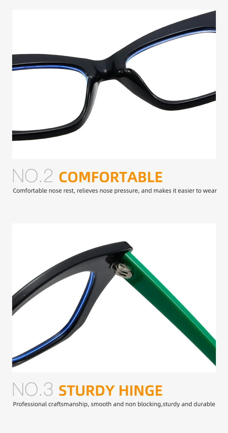 Women's Cat Eye Blue Light Blocking Glasses - Vintage Oversized Eyewear