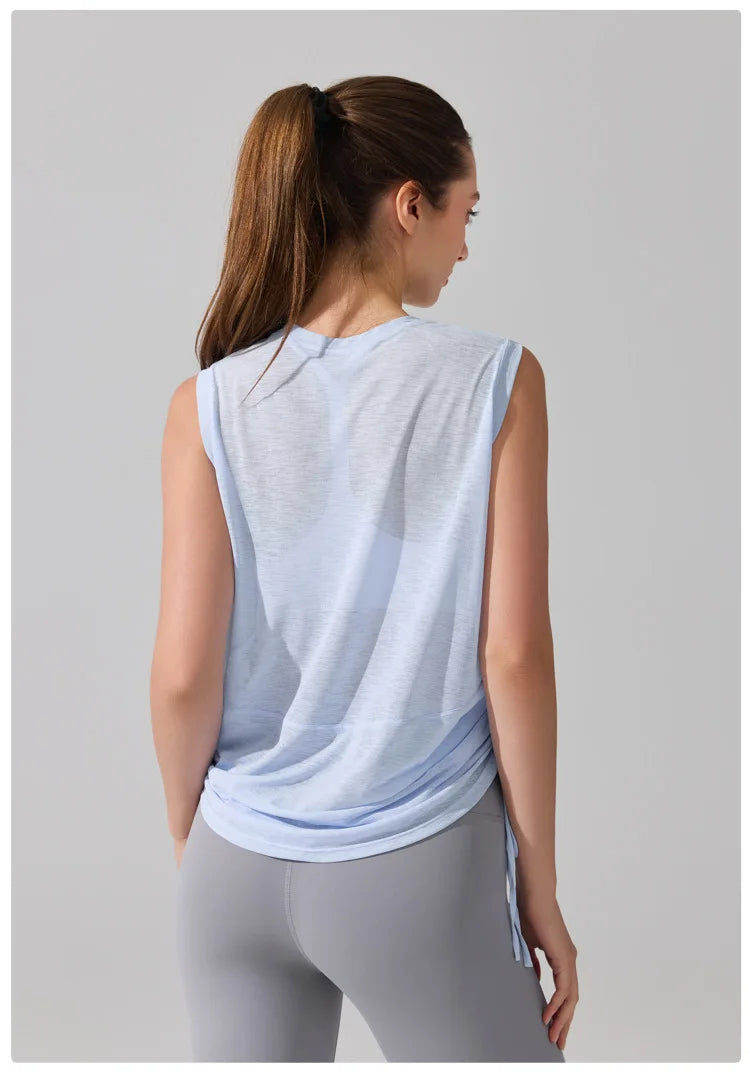 Women's Summer Gym T-Shirt - Breathable Quick Dry Fitness Tank Top