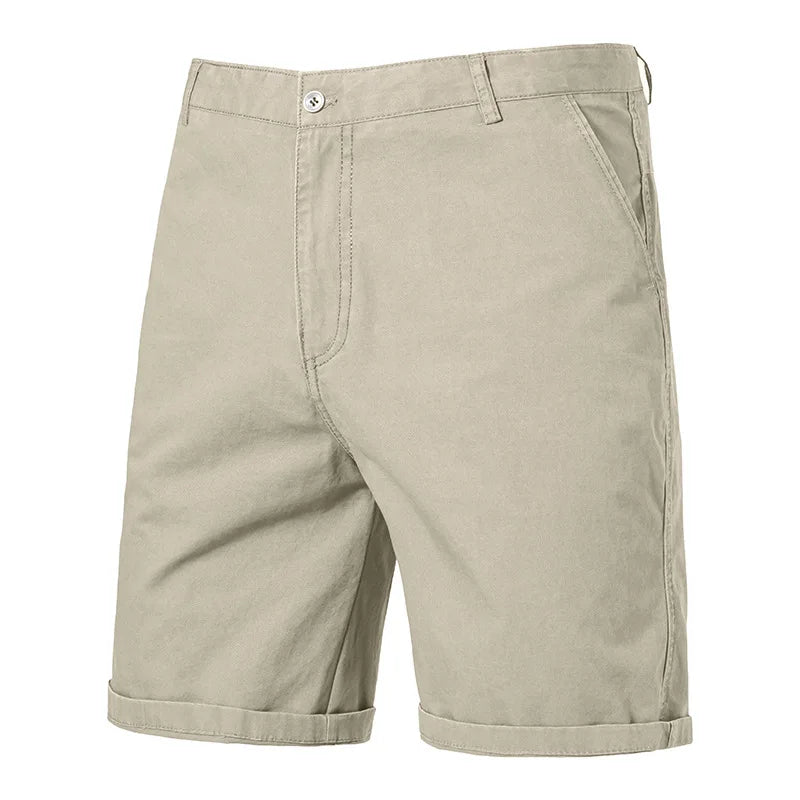 Men's Cotton Casual Shorts - Smart Casual Knee Length Trousers
