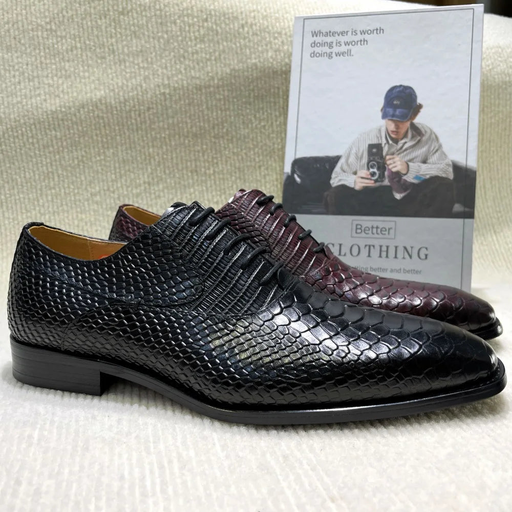 Handmade Single Buckle Monk Strap Pointed Toe Leather Dress Shoes