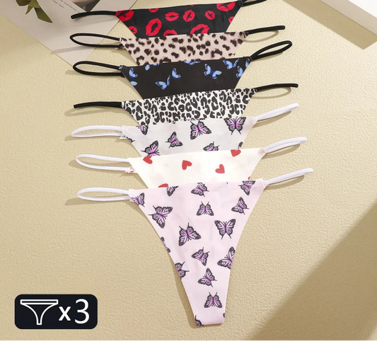 Women's Seamless Silk Thong 3-Pack
