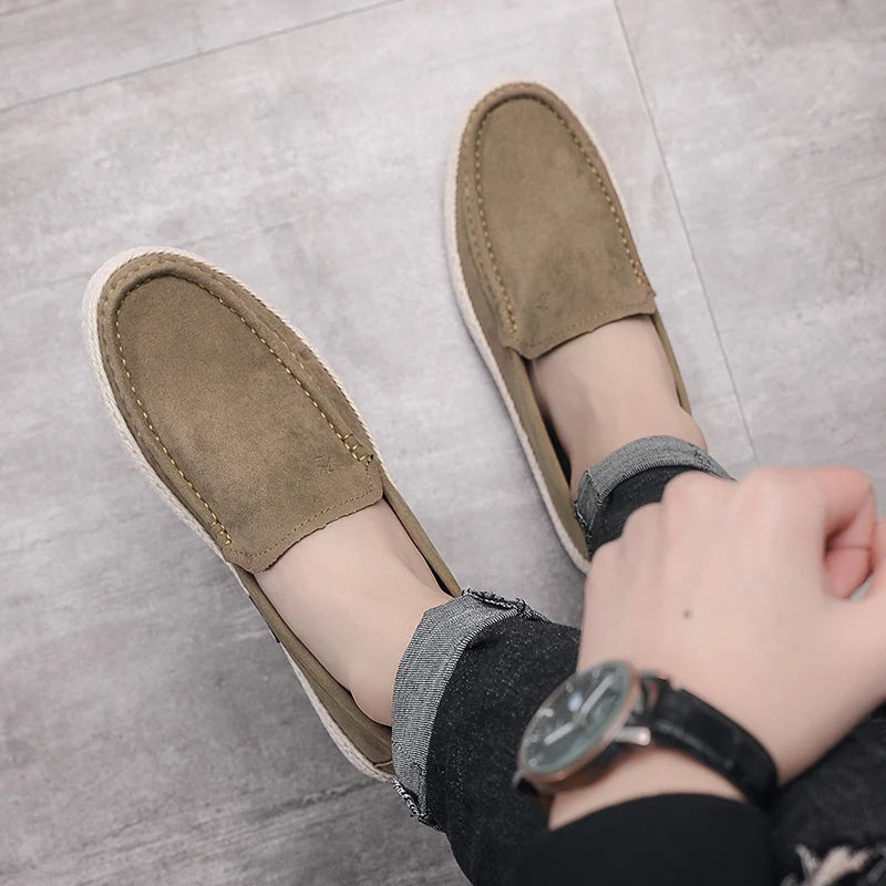 Men's Casual Slip-On Loafers - Comfortable Driving Shoes