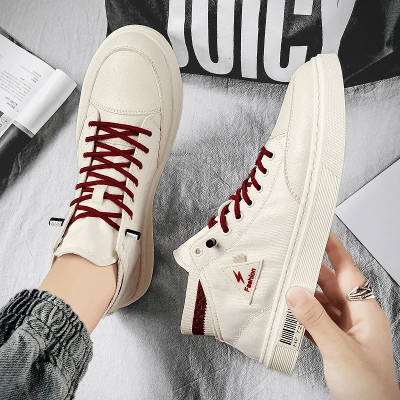 Simple Design Casual Sneakers - Men's Flat Skateboard & Running Trainers