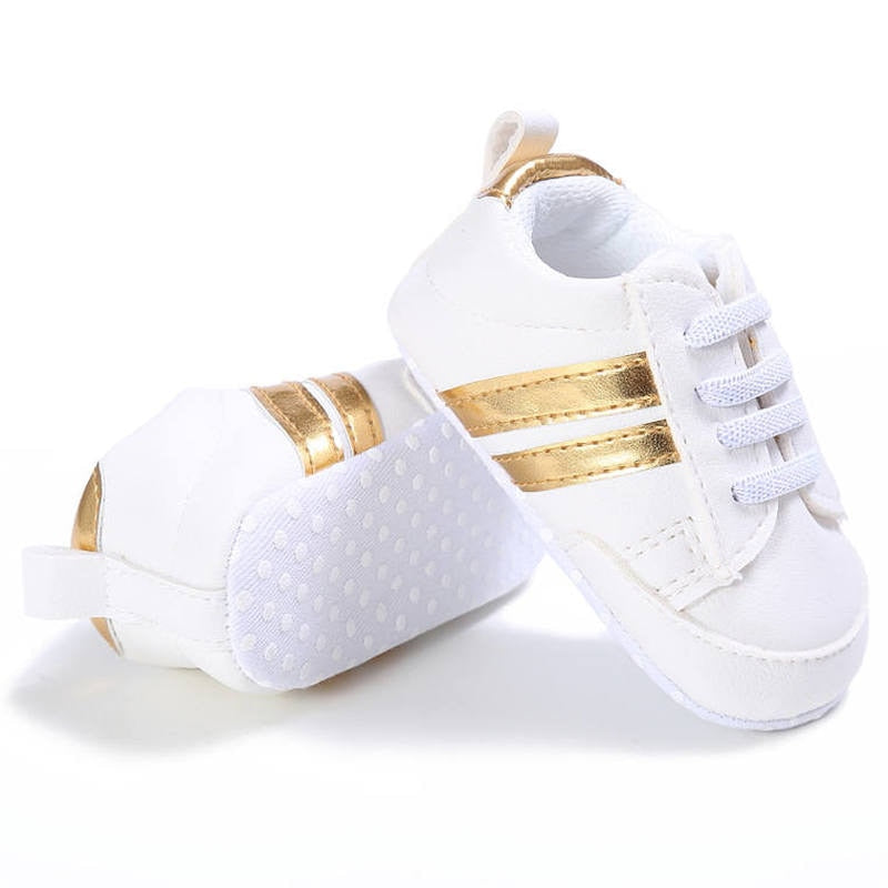 Newborn Baby Classical Sport Soft Sole PU Leather Sneakers Shoes