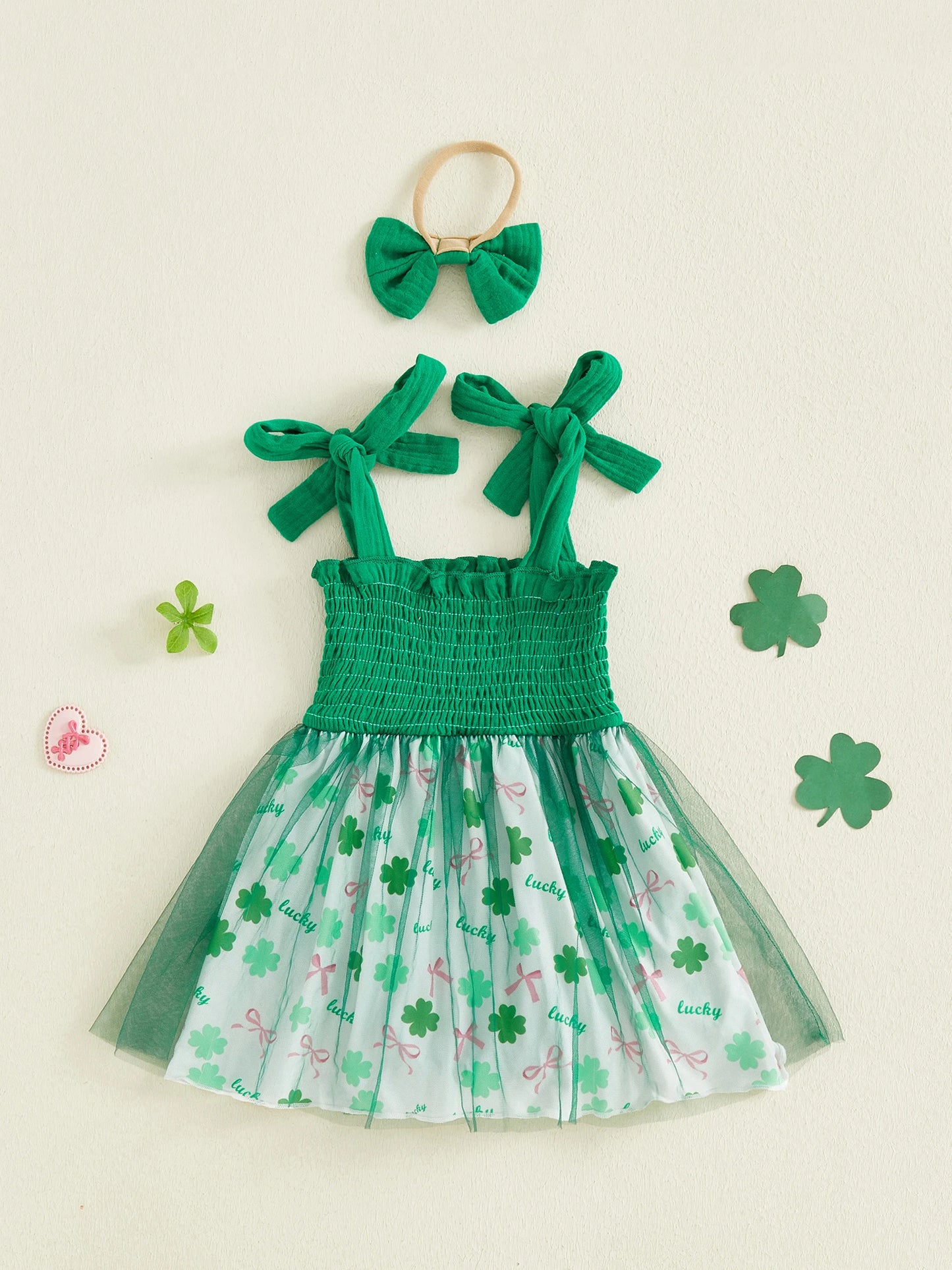 Baby Girls' Letter Embroidery Romper Dress & Headband Set